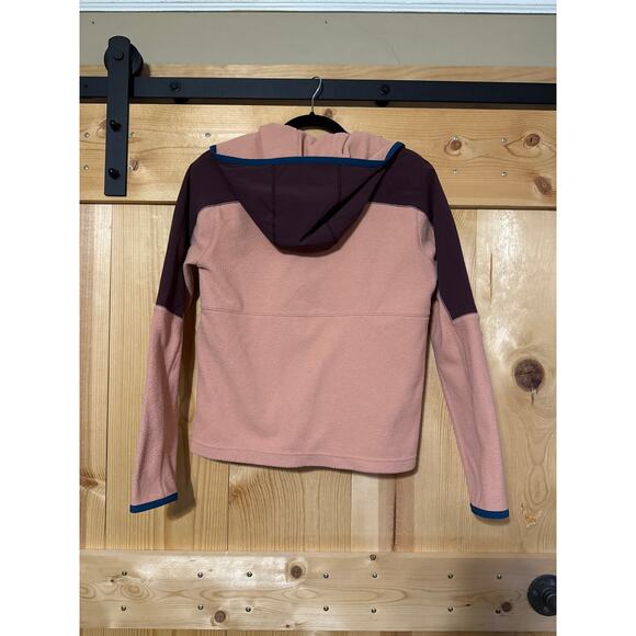 Cotopaxi Women's Abrazo Hooded Full-Zip Fleece Jacket XS Maroon Colorblock - Picture 4 of 6